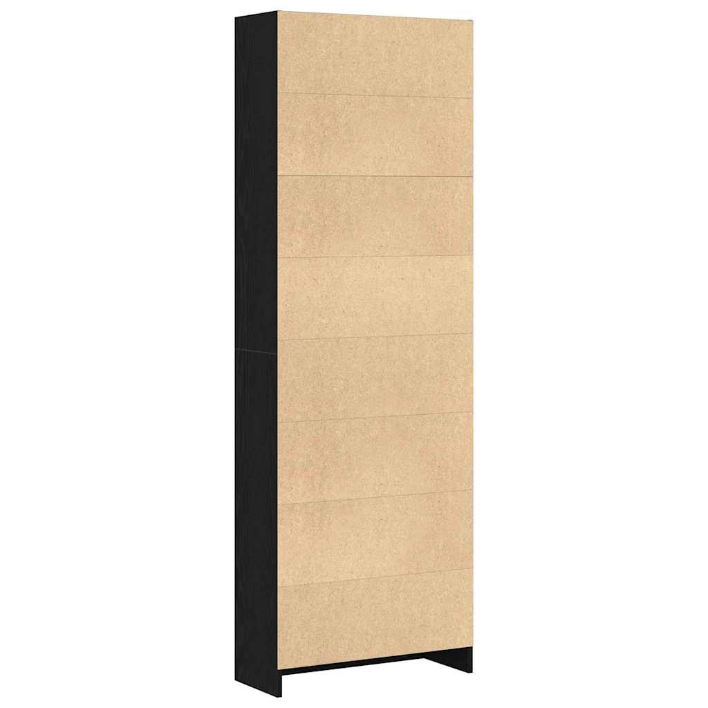 Bokhylle Svart Eik 60 x 24 x 176 cm Konstruert tre