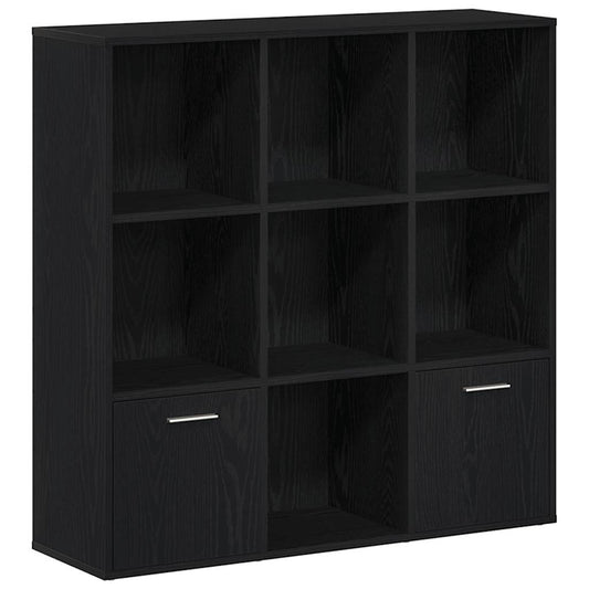 Bokhylle svart eik 98x29x97,5 cm konstruert tre