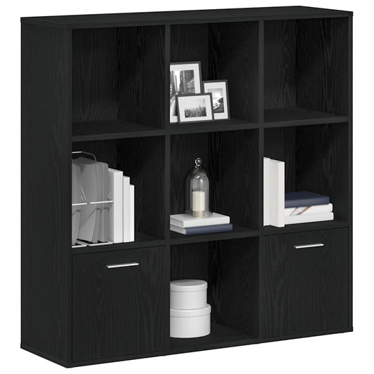 Bokhylle svart eik 98x29x97,5 cm konstruert tre