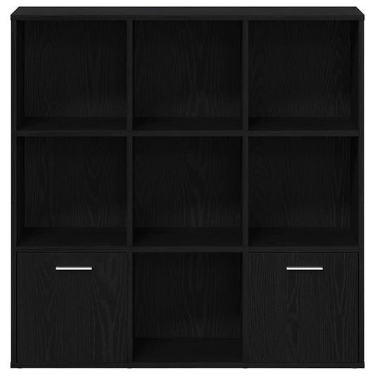 Bokhylle svart eik 98x29x97,5 cm konstruert tre