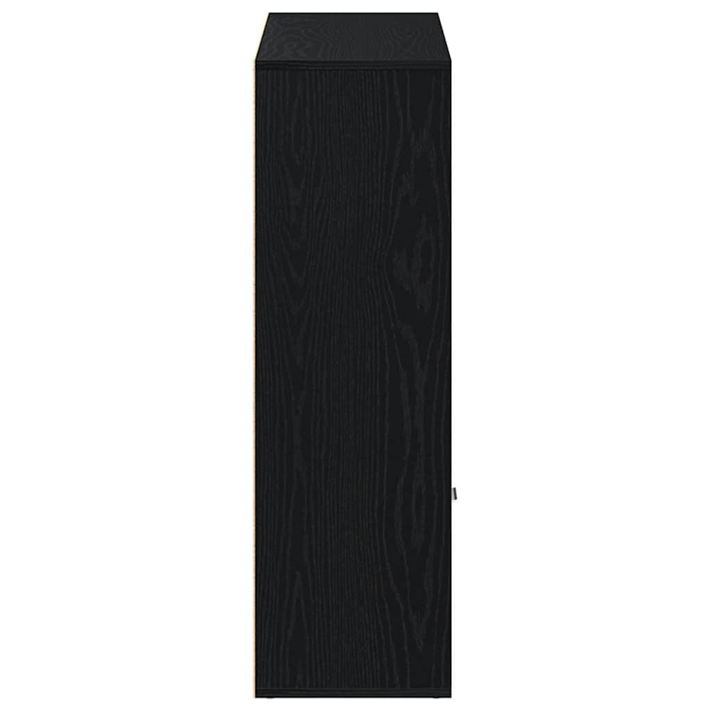 Bokhylle svart eik 98x29x97,5 cm konstruert tre