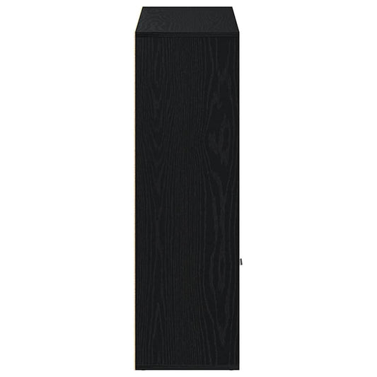 Bokhylle svart eik 98x29x97,5 cm konstruert tre