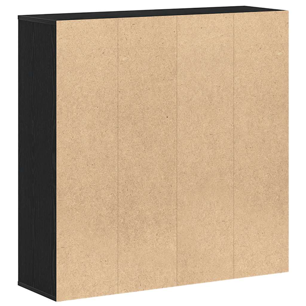 Bokhylle svart eik 98x29x97,5 cm konstruert tre
