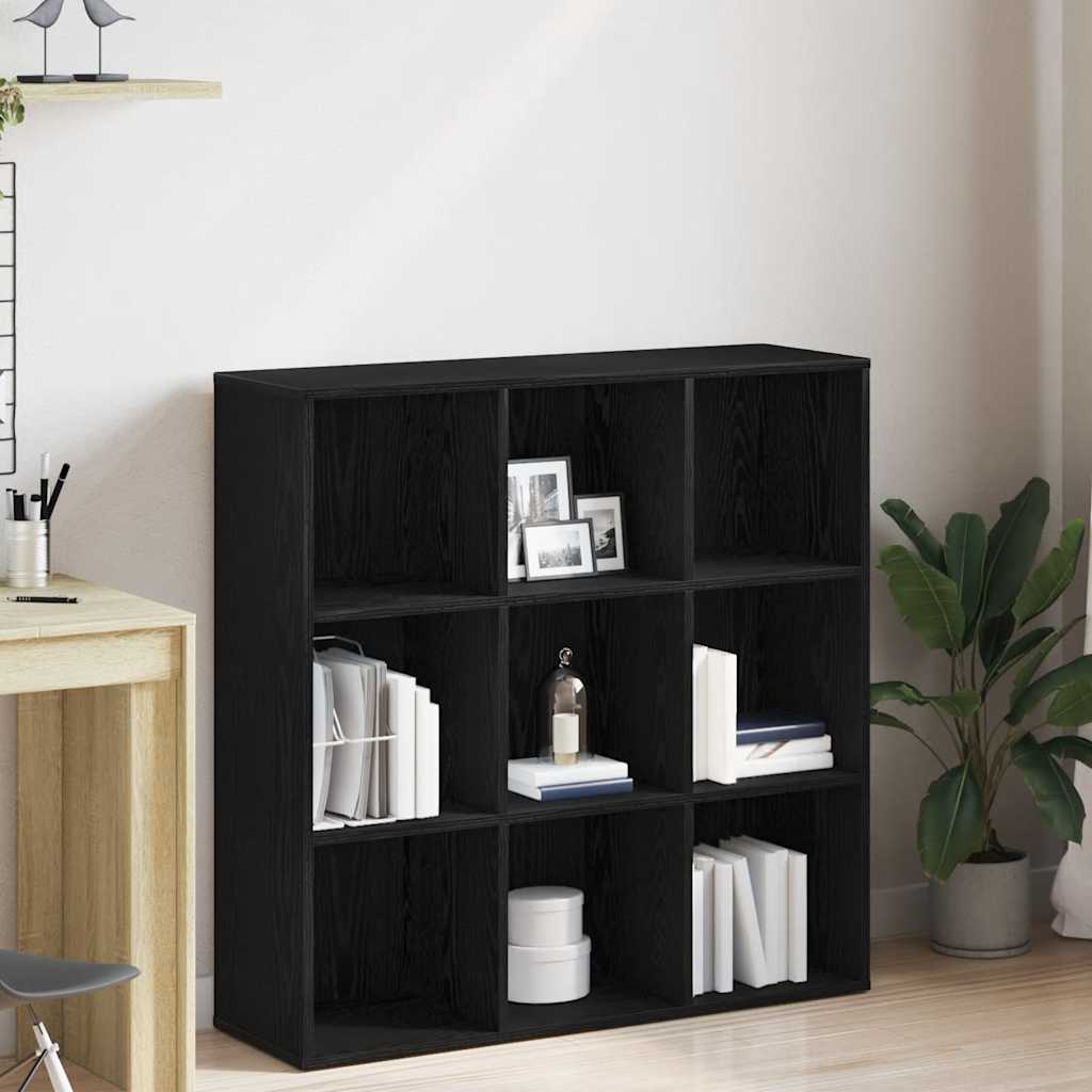Bokskap svart eik 98x29x97,5 cm konstruert tre