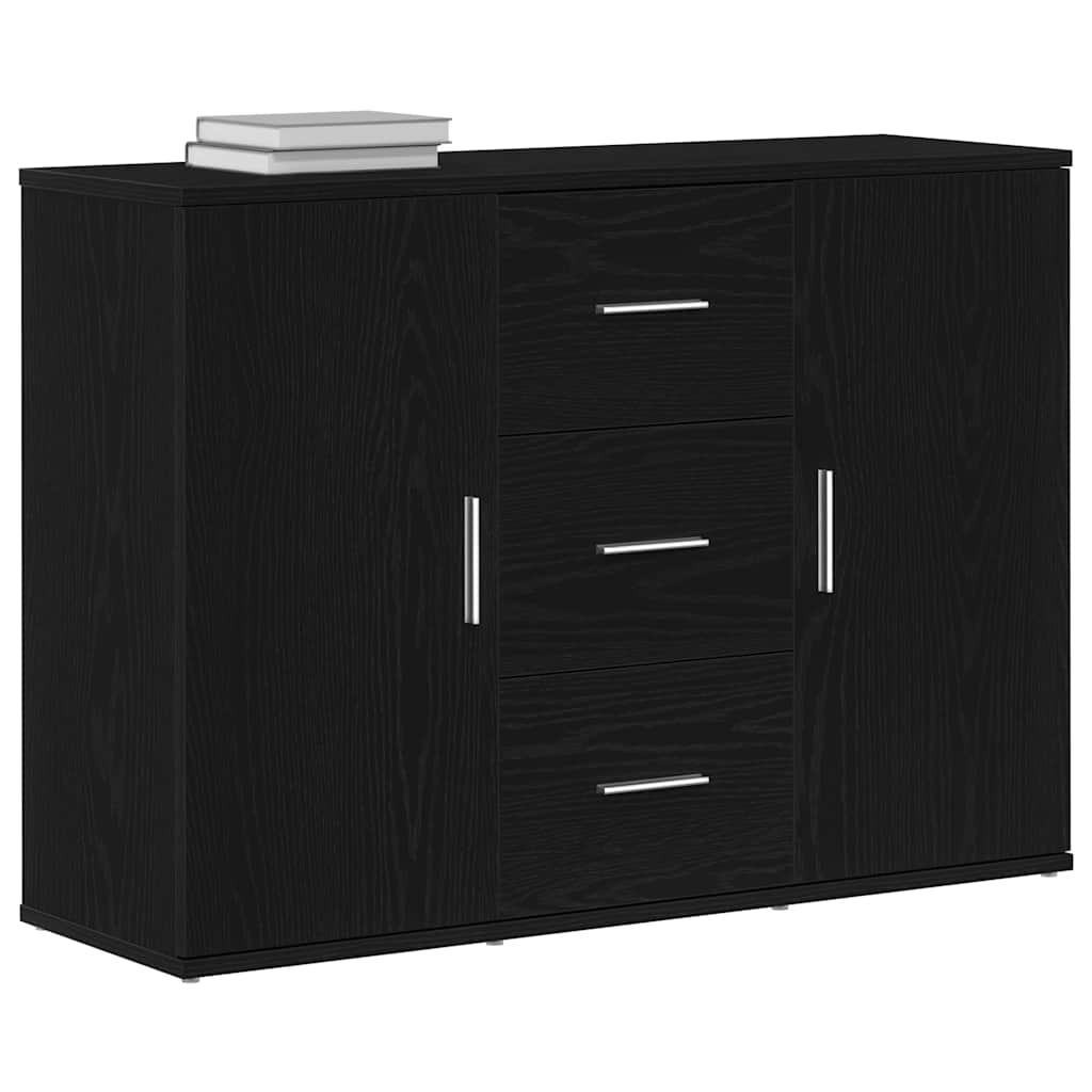 Skjenk svart eik 91x29,5x65 cm konstruert tre