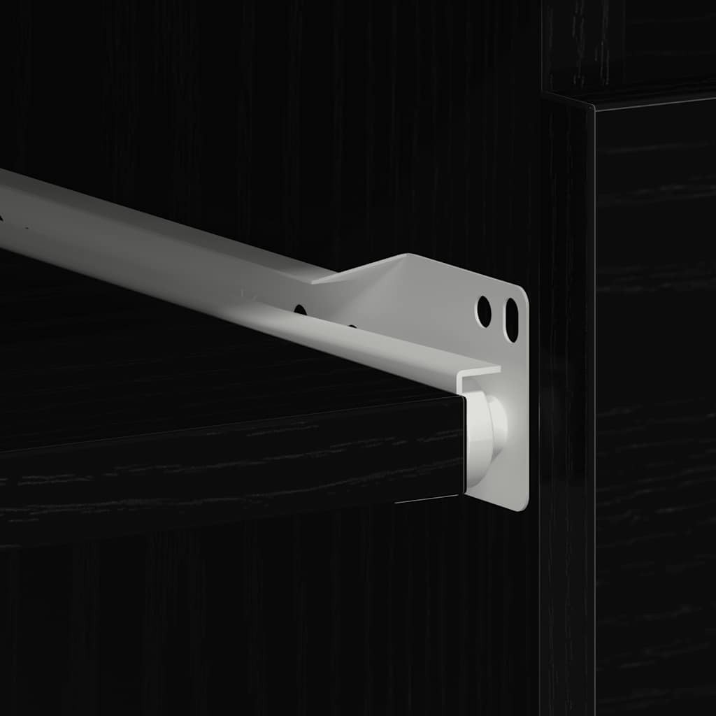 Skrivebord svart eik 90x45x76 cm konstruert tre