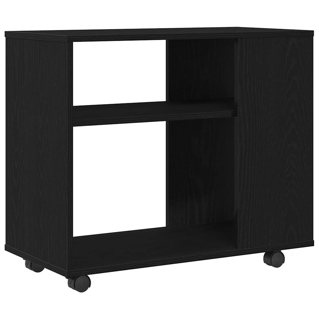 Sidebord svart eik 70x35x60 cm konstruert tre