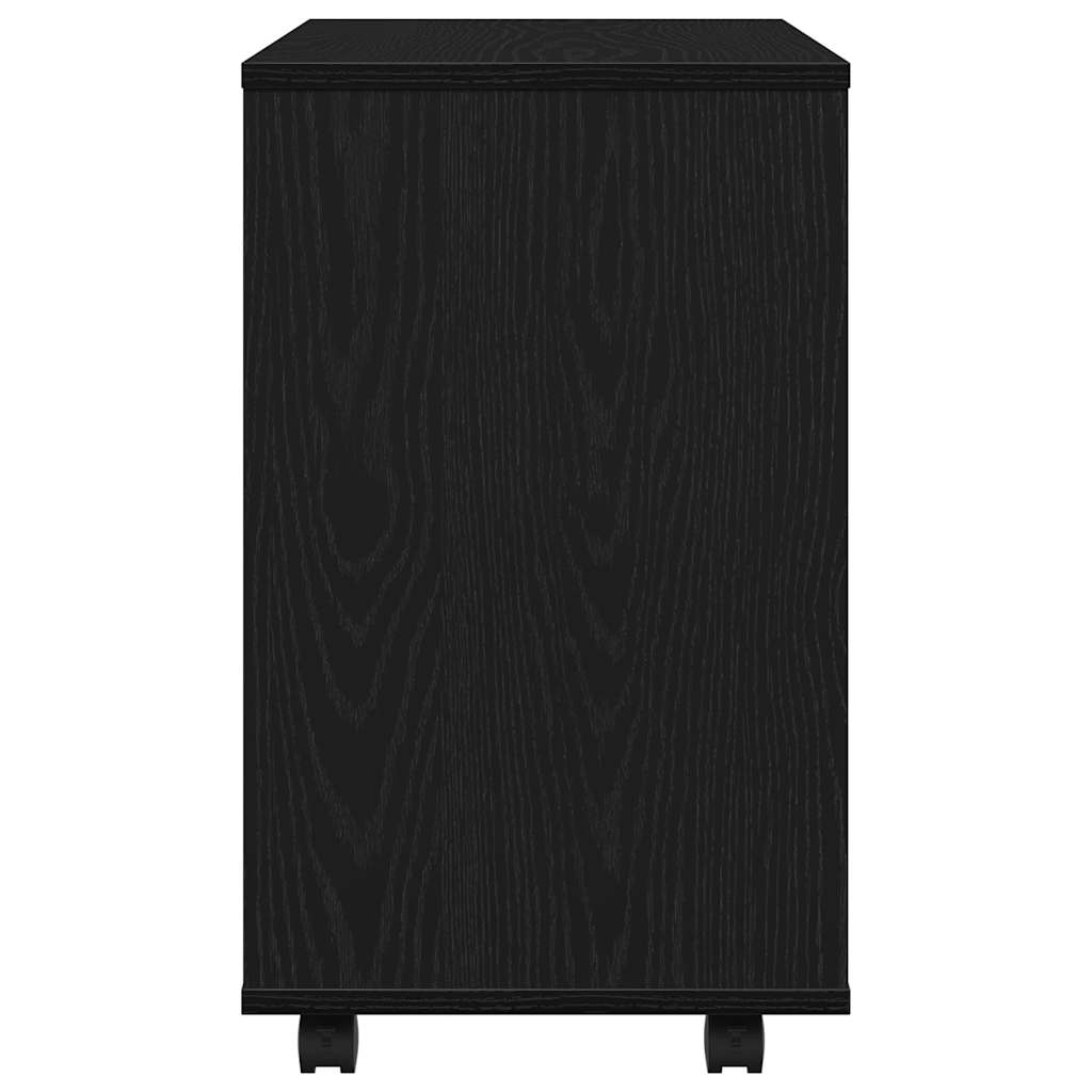 Sidebord svart eik 70x35x60 cm konstruert tre