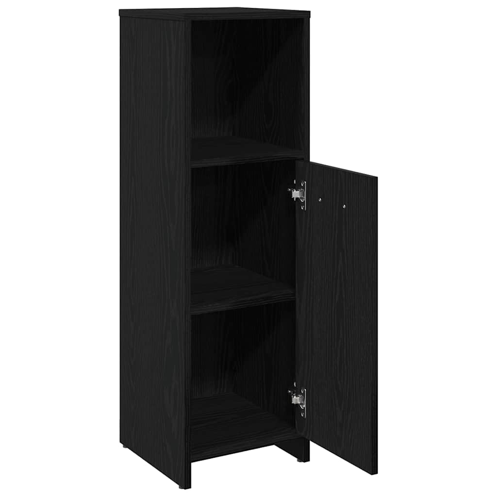 Baderomsskap svart eik 30x30x95 cm konstruert tre
