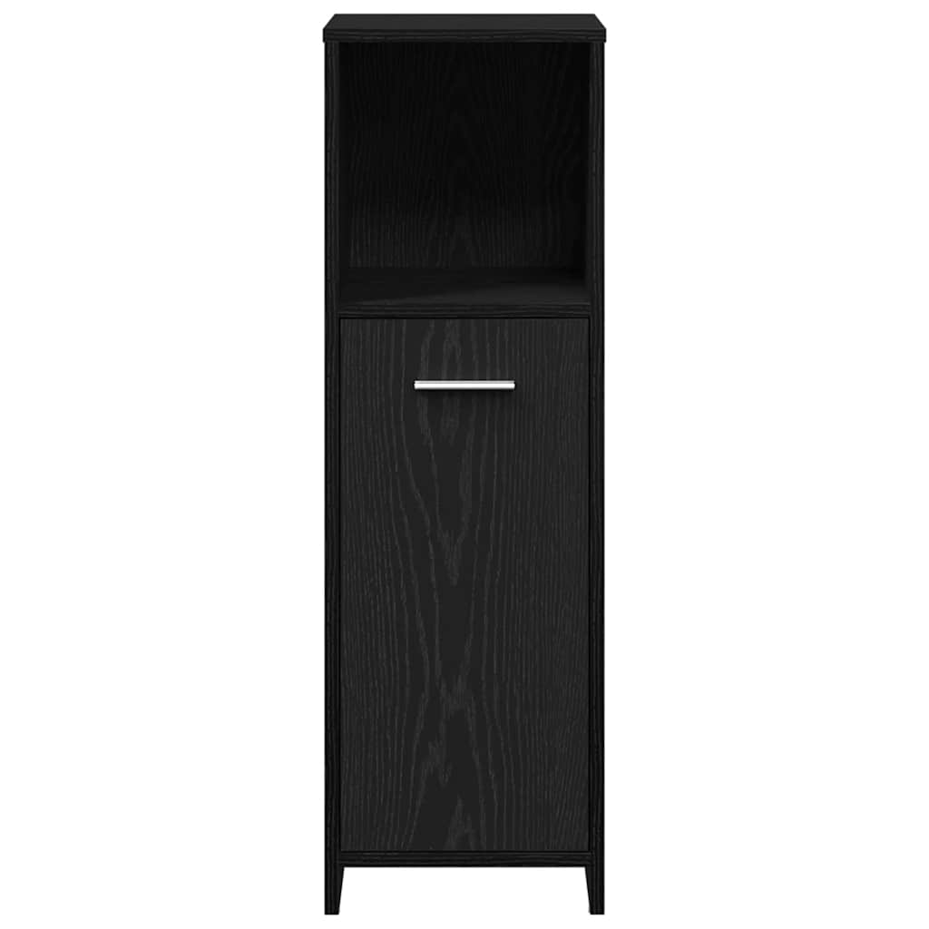Baderomsskap svart eik 30x30x95 cm konstruert tre
