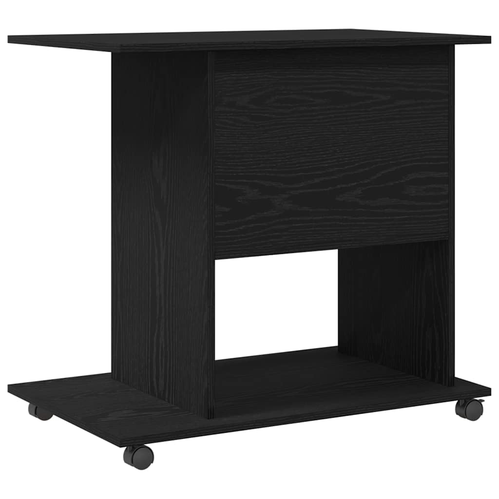 Databord svart eik 80x50x75 cm konstruert tre