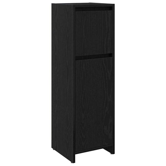 Baderomsskap med skuff Svart Eik 30 x 30 x 95 cm Konstruert tre