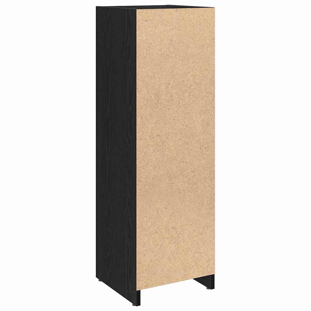 Baderomskap med skuff Svart Eik 30 x 30 x 95 cm Konstruert tre