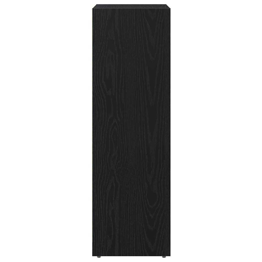 Baderomsskap med skuff Svart Eik 30 x 30 x 95 cm Konstruert tre