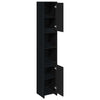 Baderomsskap Svart Eik 30 x 30 x 183.5 cm Konstruert tre
