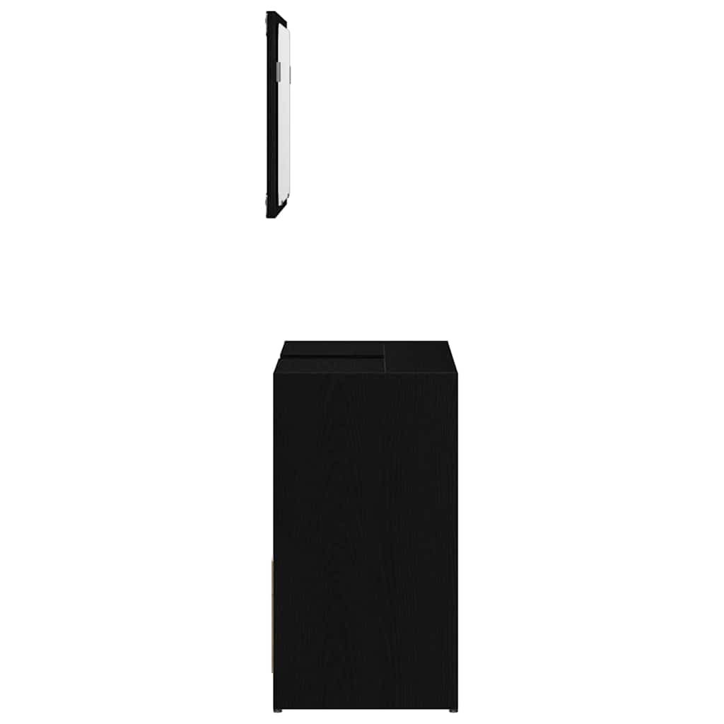 Baderomsskap med dør Svart Eik 60 x 33 x 60 cm Konstruert tre