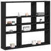 Vegghylle svart eik 90x16x78 cm konstruert tre