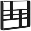 Vegghylle svart eik 90x16x78 cm konstruert tre