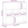 Vegghylle svart eik 90x16x78 cm konstruert tre