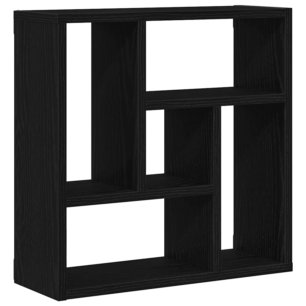 Vegghylle svart eik 45x16x45 cm konstruert tre