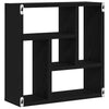 Vegghylle svart eik 45x16x45 cm konstruert tre