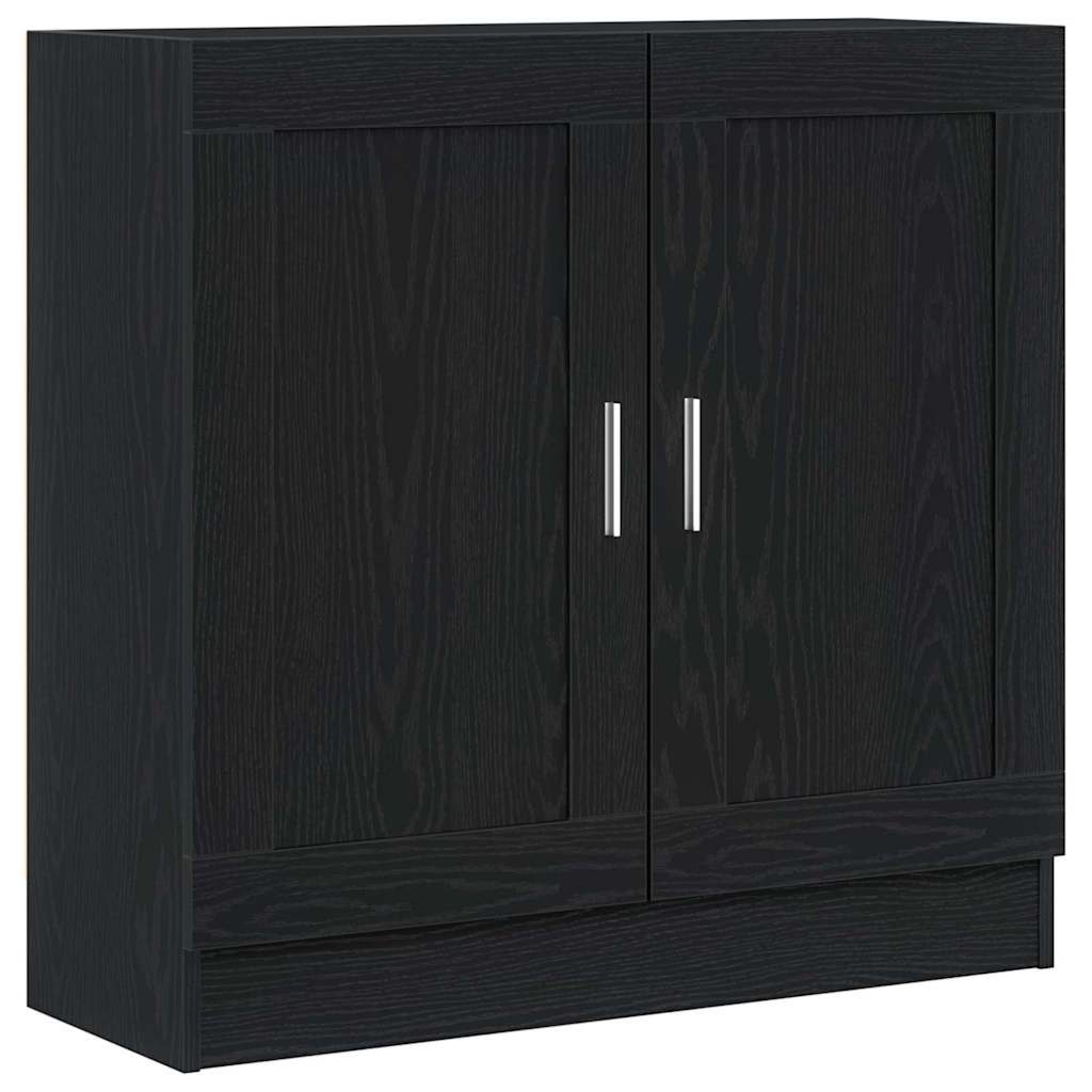 Bokskap Svart Eik 82,5 x 30,5 x 80 cm Konstruert tre
