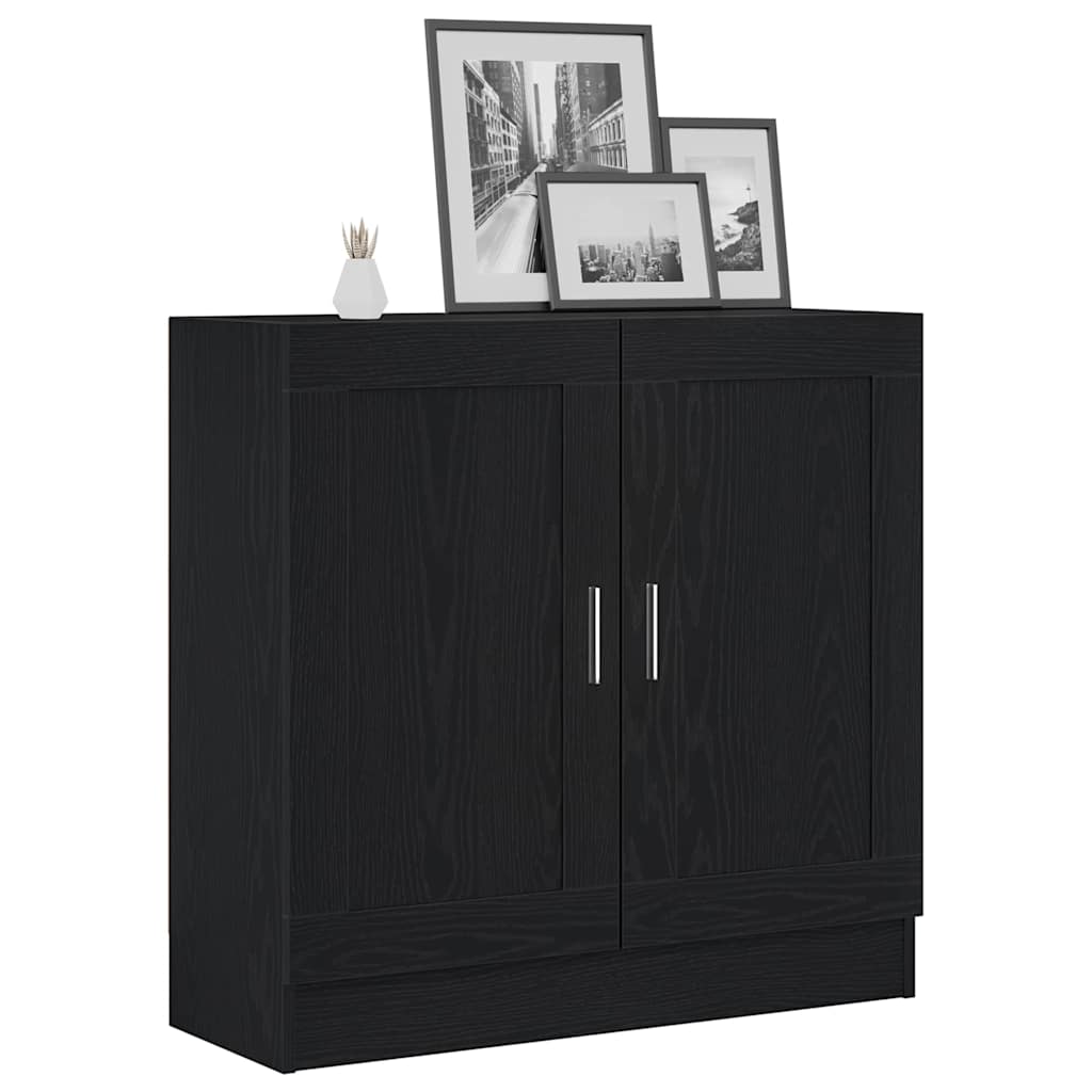 Bokskap Svart Eik 82,5 x 30,5 x 80 cm Konstruert tre