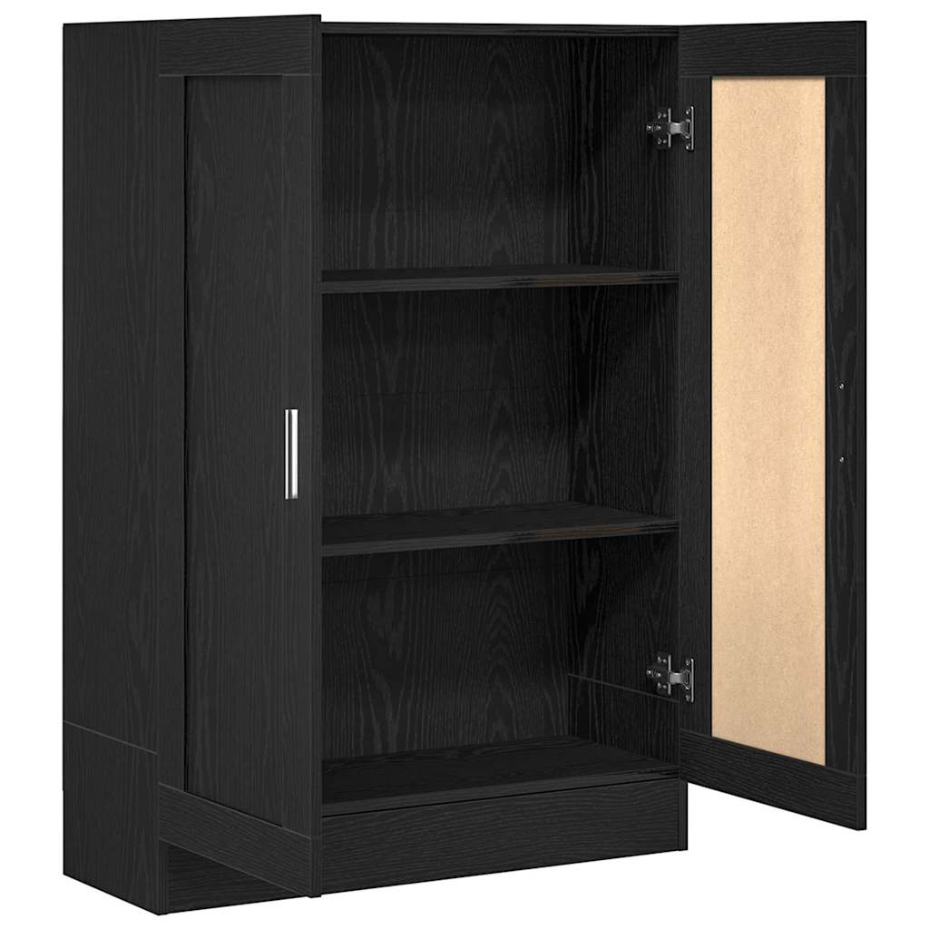 Bokskap Svart Eik 82,5 x 30,5 x 115 cm Konstruert tre