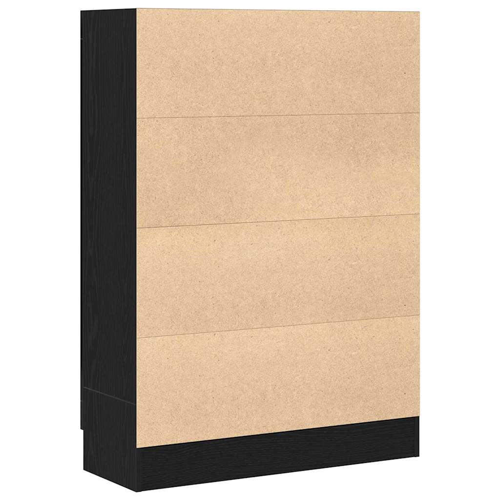 Bokskap Svart Eik 82,5 x 30,5 x 115 cm Konstruert tre
