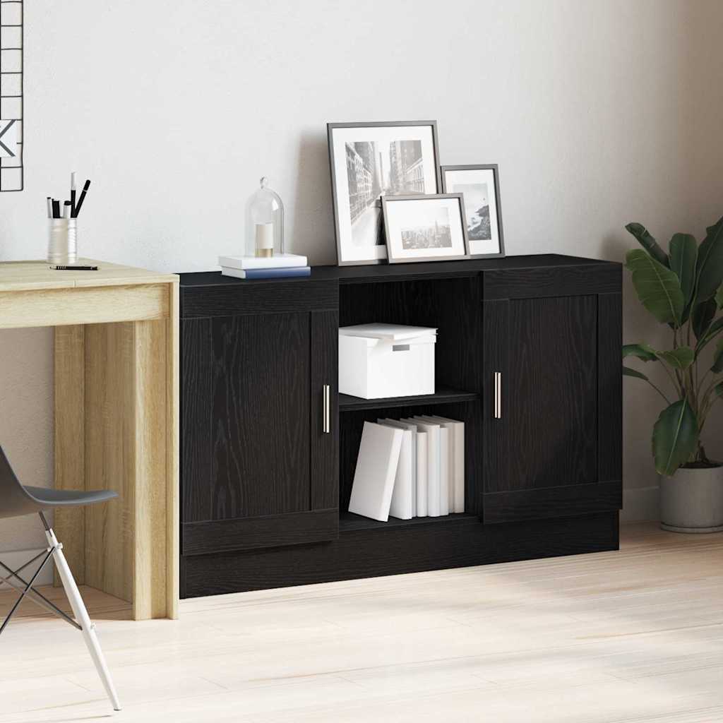 Serviesskap Svart Eik 120 x 30,5 x 70 cm Konstruert tre