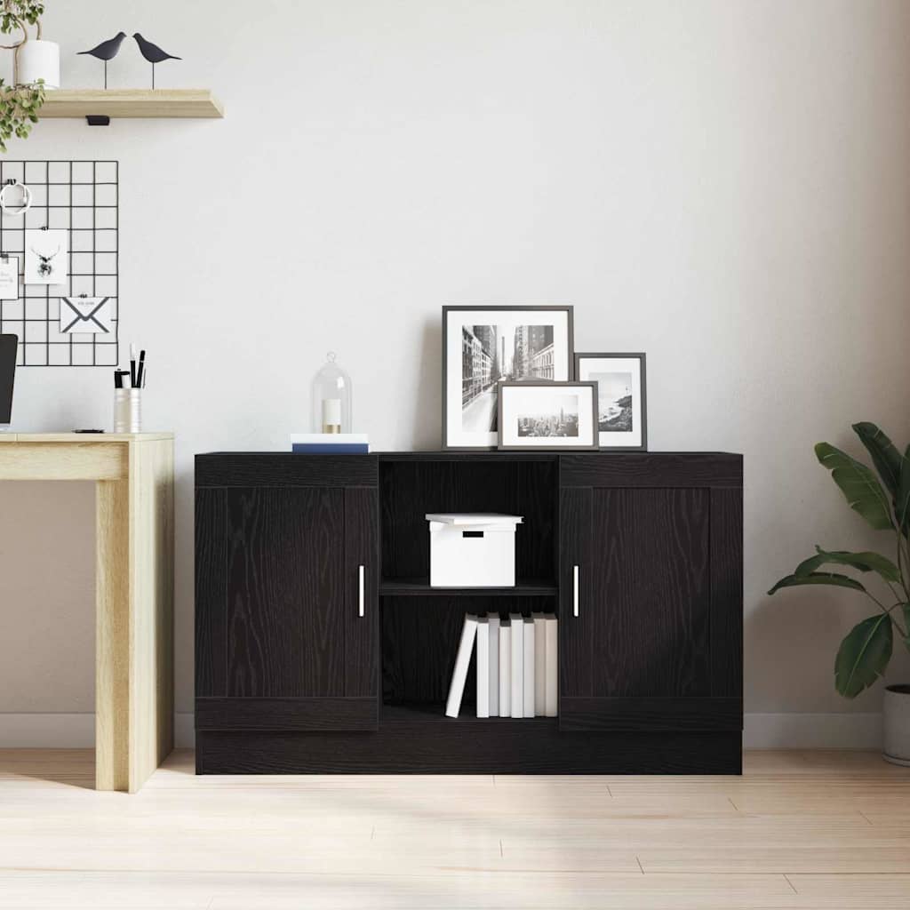 Serviesskap Svart Eik 120 x 30,5 x 70 cm Konstruert tre