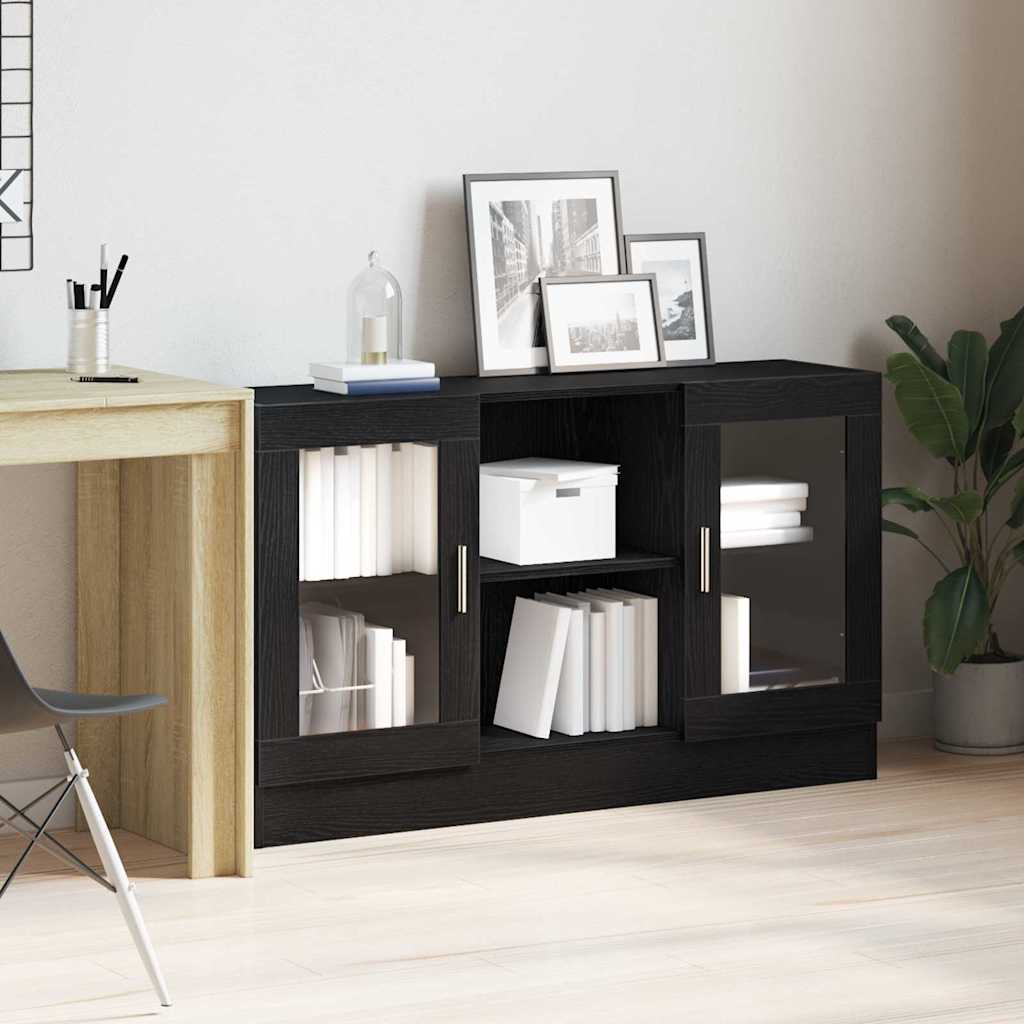 Serviesskap Svart Eik 120 x 30,5 x 70 cm Konstruert tre