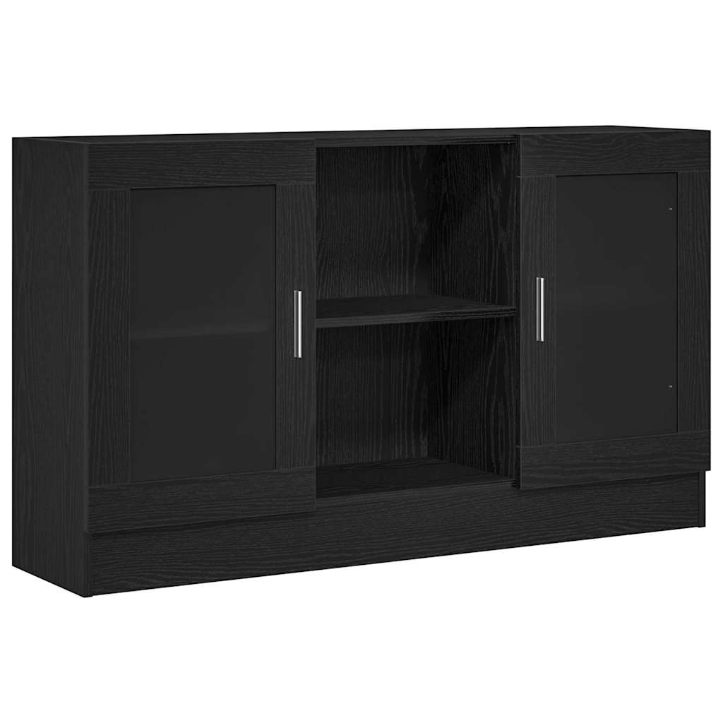 Serviesskap Svart Eik 120 x 30,5 x 70 cm Konstruert tre