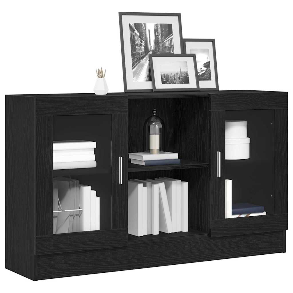 Serviesskap Svart Eik 120 x 30,5 x 70 cm Konstruert tre