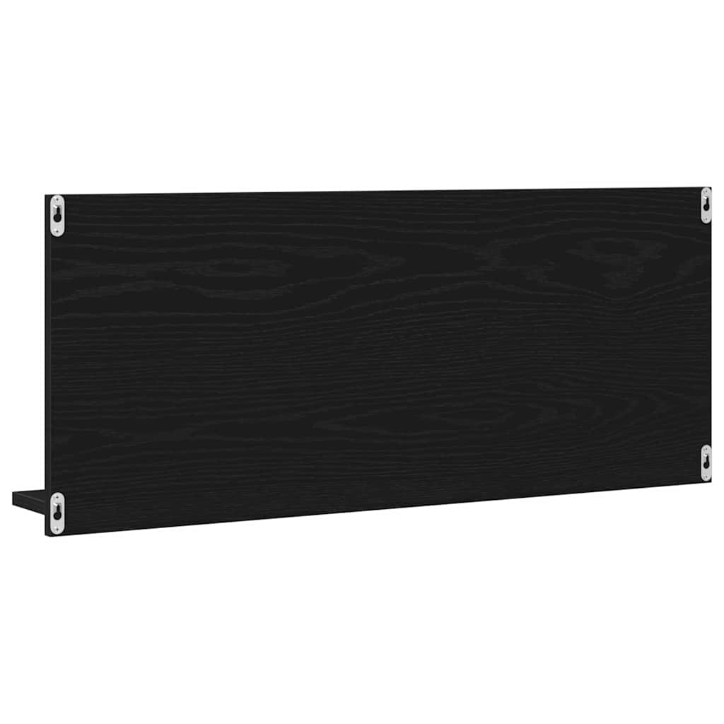 Speilhylle med hylle Svart Eik 90 x 10,5 x 37 cm Konstruert tre