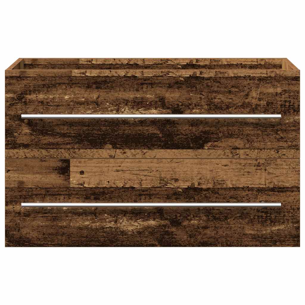 Baderomsvaskskap gammelt tre 80x38,5x48 cm konstruert tre