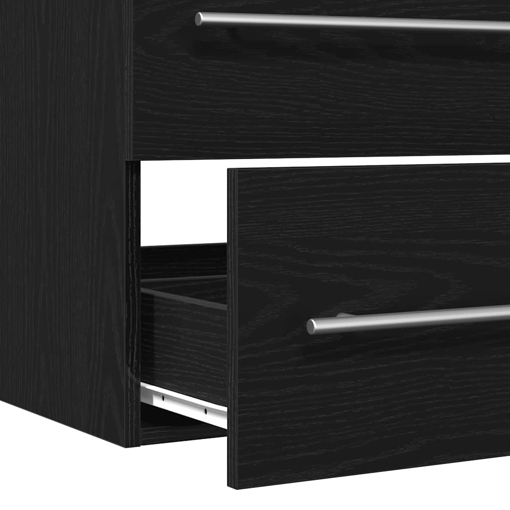 Badeservantskap svart eik 100x38,5x48 cm konstruert tre
