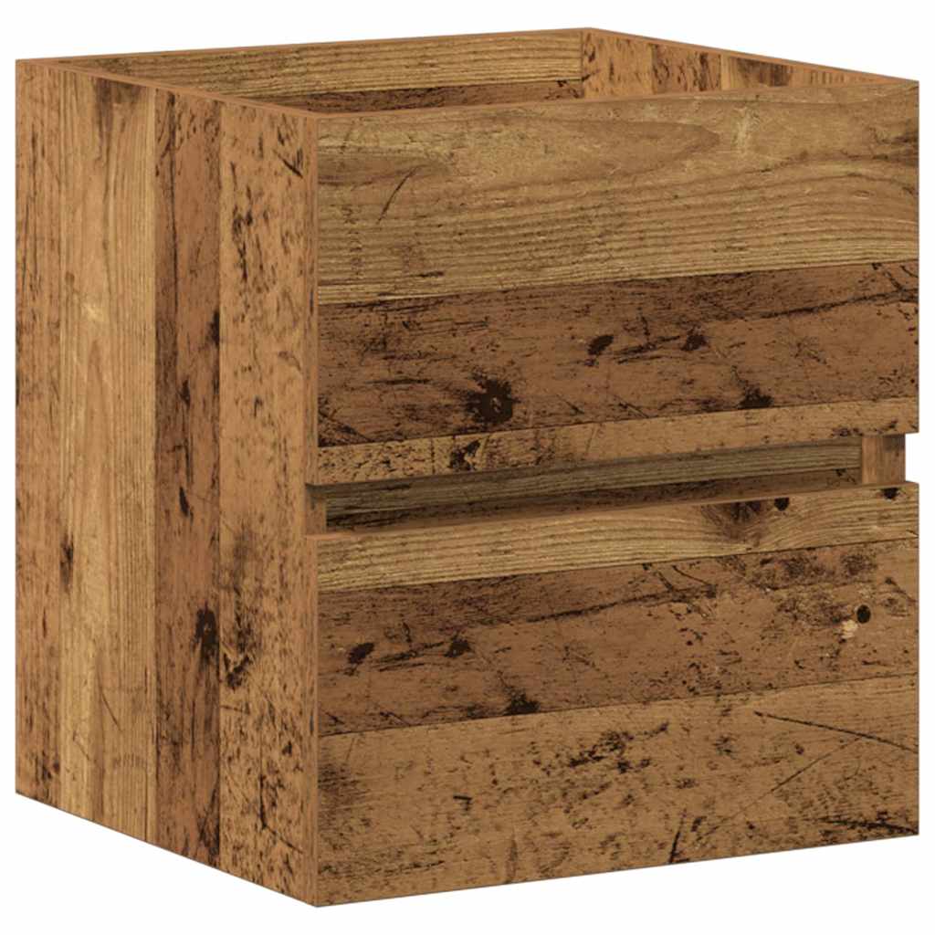 Baderomsvaskskap gammelt tre 41x38,5x45 cm konstruert tre
