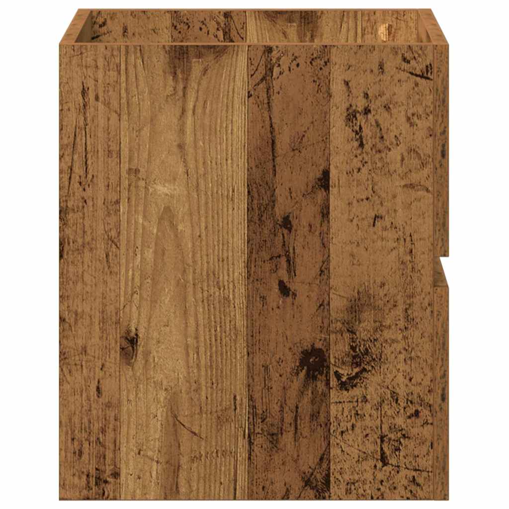 Baderomsvaskskap gammelt tre 41x38,5x45 cm konstruert tre