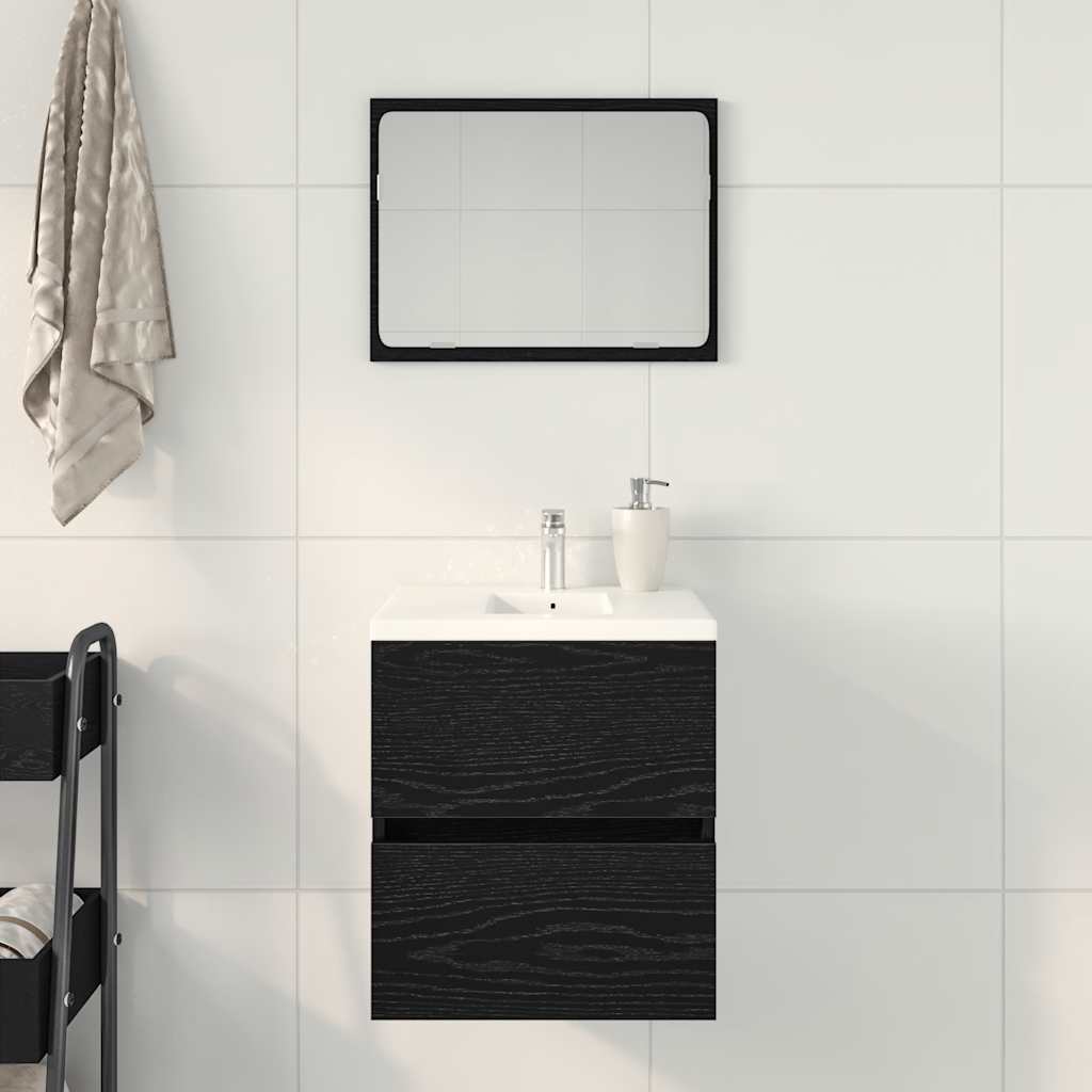 Badeservantskap svart eik 41x38,5x45 cm konstruert tre