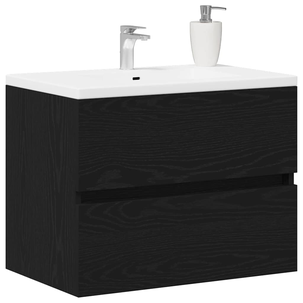 Servantskap svart eik 60x38,5x45 cm konstruert tre