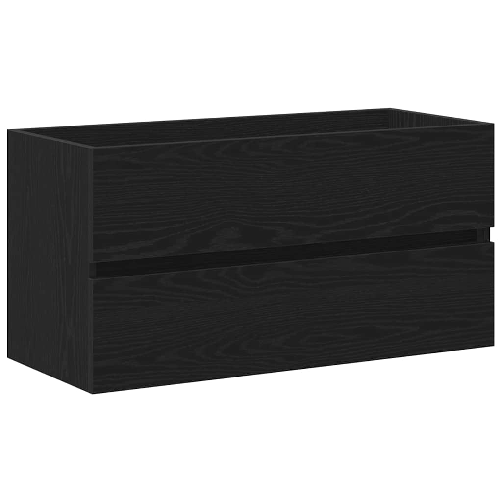 Servantskap svart eik 90x38,5x45 cm konstruert tre