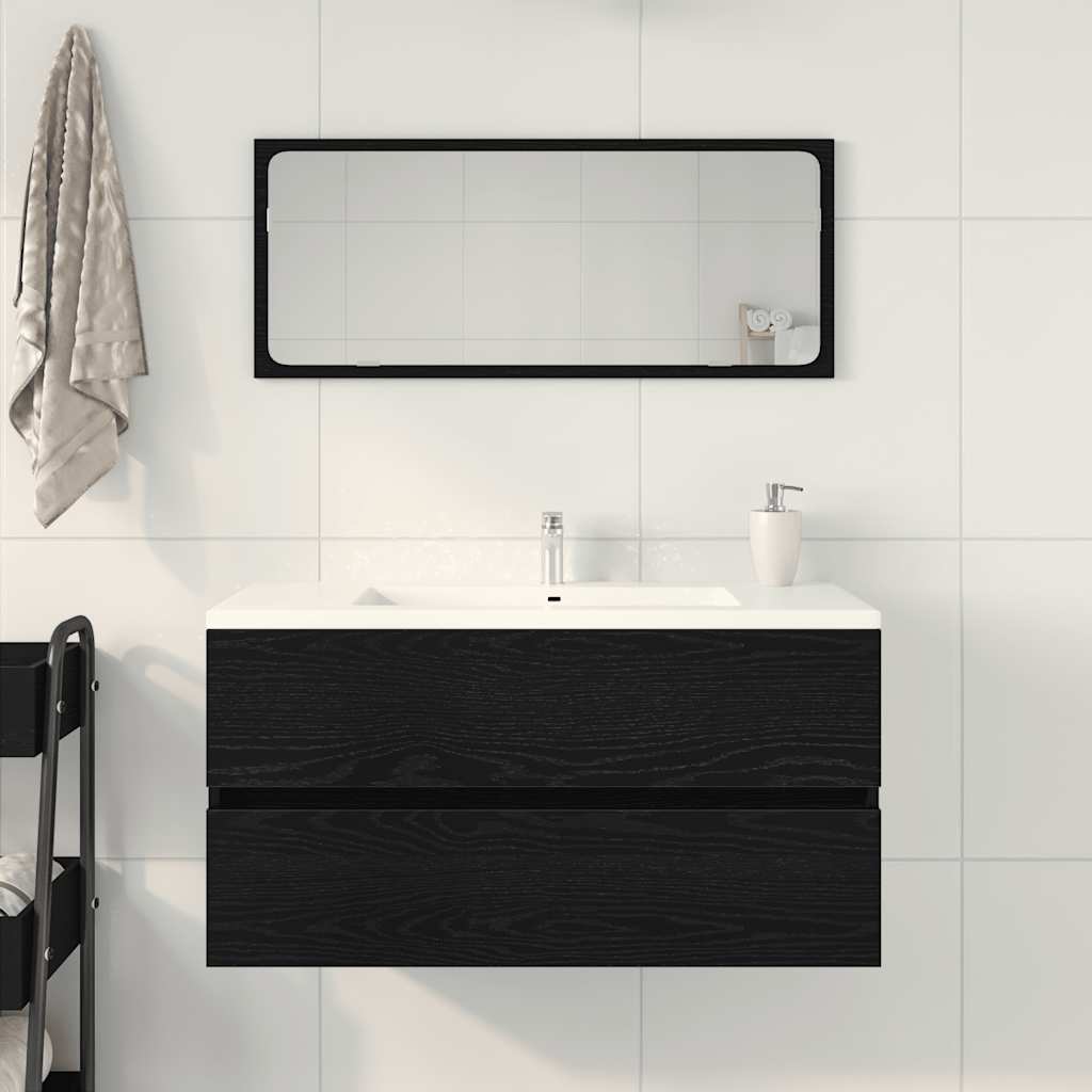 Servantskap svart eik 90x38,5x45 cm konstruert tre