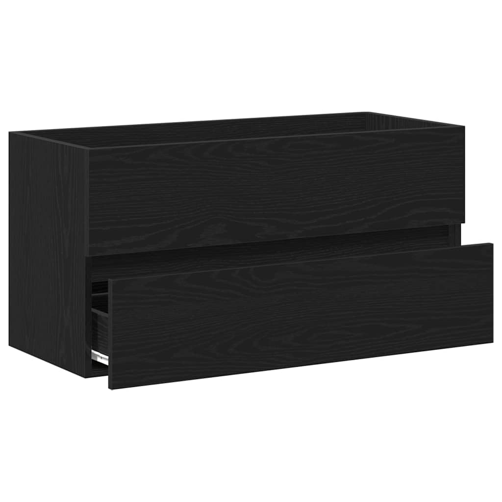 Servantskap svart eik 90x38,5x45 cm konstruert tre