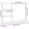 Baderomsspeil svart eik 60x10,5x45 cm konstruert tre