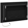 Baderomsspeil med LED-lys svart eik 60x8,5x37 cm