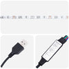 Baderomsspeil med LED-lys svart eik 60x8,5x37 cm