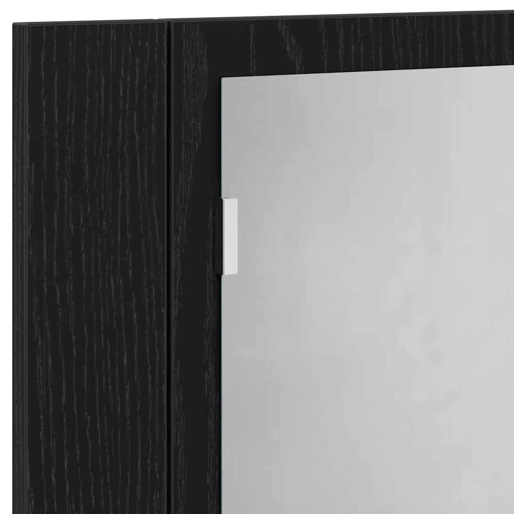 Baderomsspeilskap Svart Eik 60 x 12 x 45 cm Konstruert tre