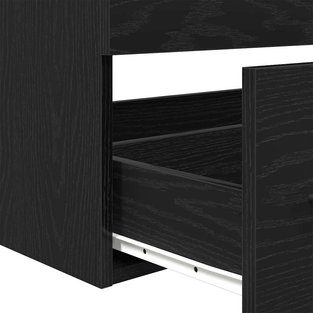 Sink Cabinet Svart Eik 90 x 45 x 1.5 cm Konstruert tre
