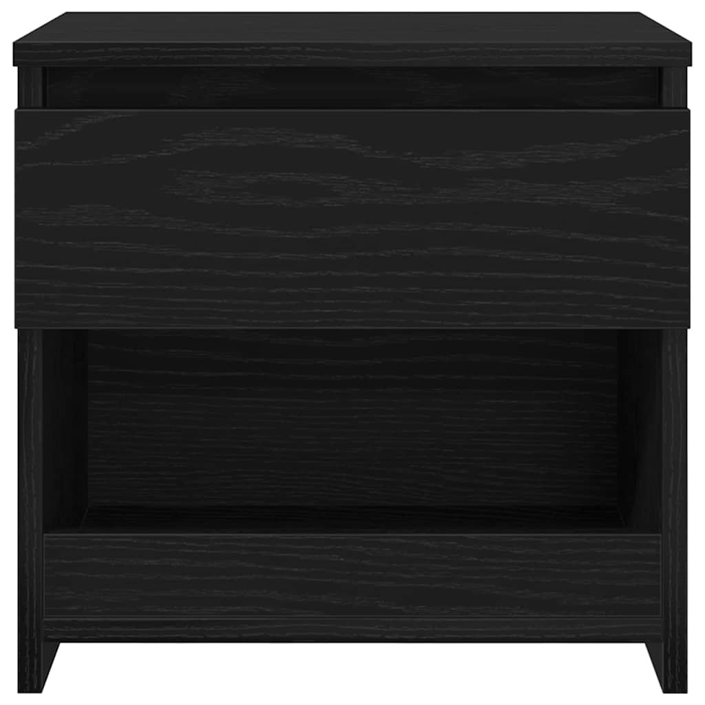 Nattbordskap 2 pcs Svart Eik 40 x 30 x 39 cm Konstruert tre